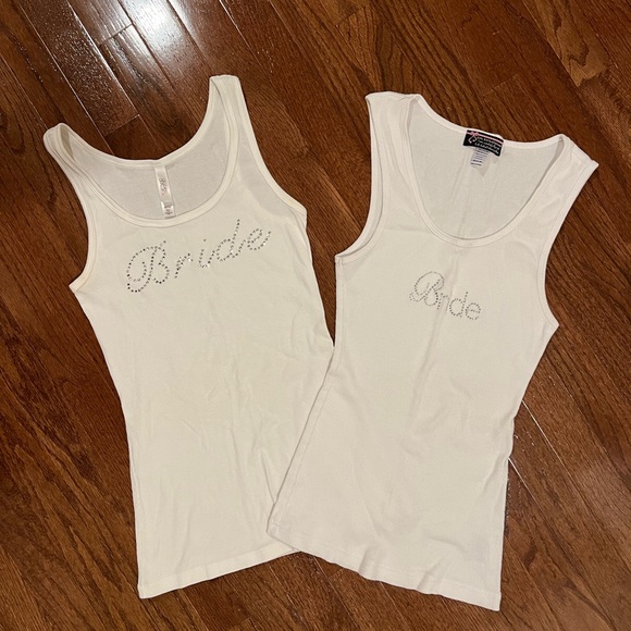 White “Bride” Tank Tops - Picture 1 of 1